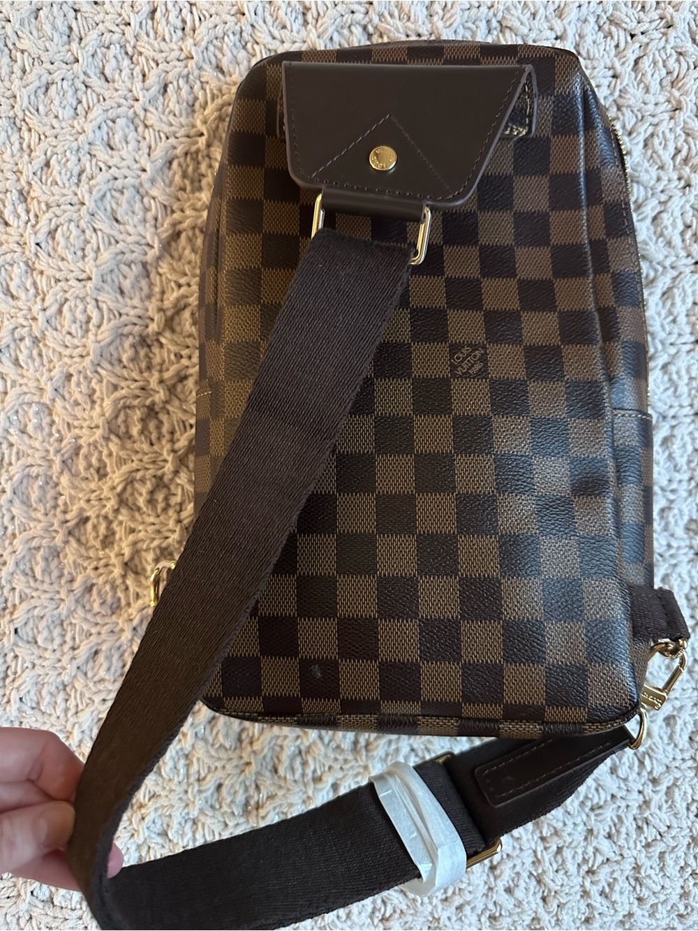 Brown Damier Ebene Sling Belt Bag - Picture 7 of 8